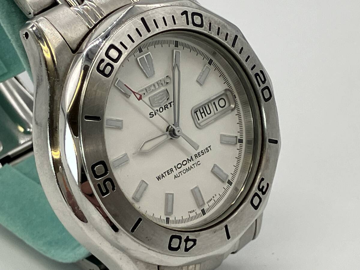 ★ジャンク品　不動　SEIKO　セイコー5　スポーツ　裏スケルトン　メンズ　自動巻き　7S26-01G0_画像3