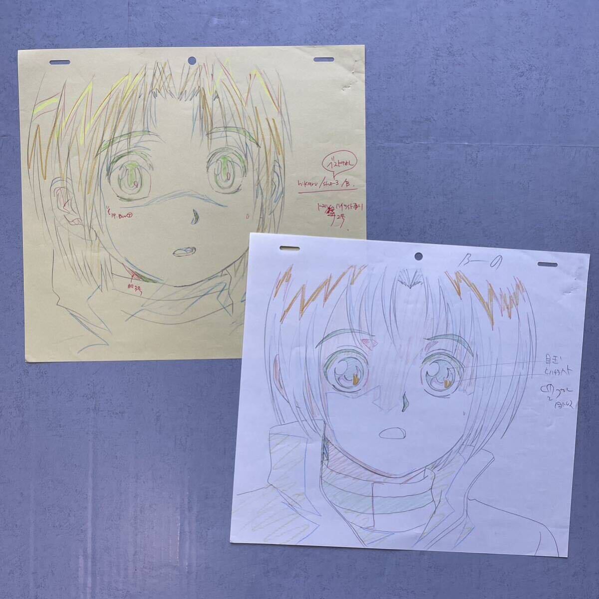 ■【ヒカルの碁 Hikaru no Go】【進藤ヒカル Hikaru Shindo】原画 動画 セル画　4枚セット anime genga douga cel アニメ(k89)_画像2