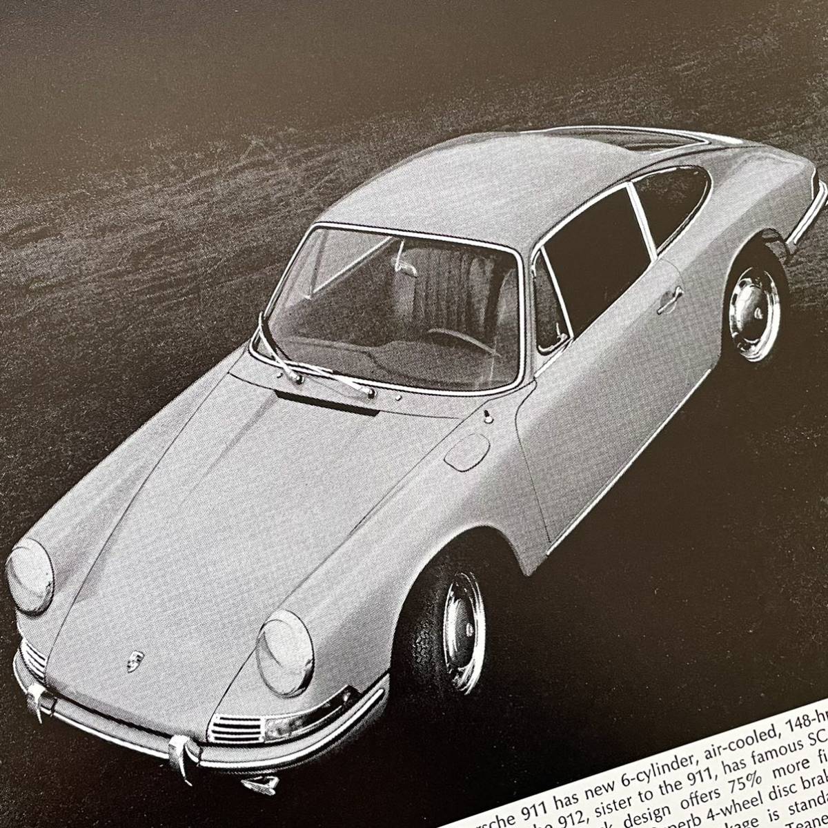 ポスター★1965年 ポルシェ911（Porsche 911） 北米広告ポスター 「The New Porshe」911/912★ナローポルシェ_画像6