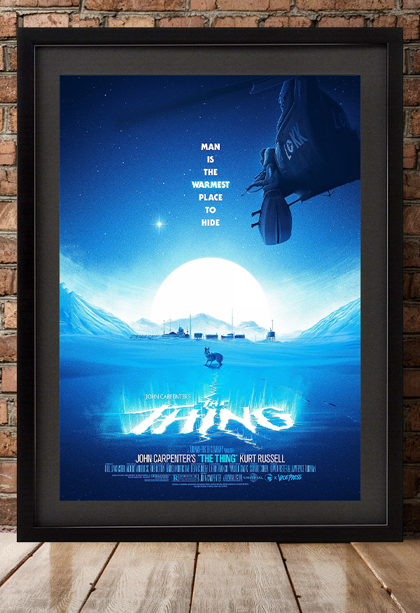 アートポスター『遊星からの物体X』（The Thing）⑪★ジョン・カーペンター/カート・ラッセル_額装イメージ（額は付属しません）