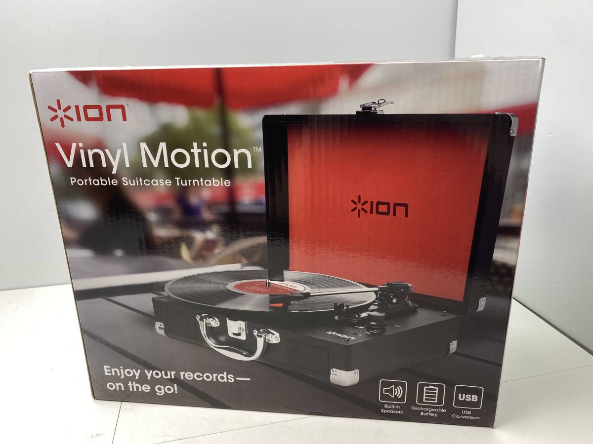 * not yet . plug *ION Vinyl Motion portable turntable record player [ not yet . plug goods / present condition goods ]