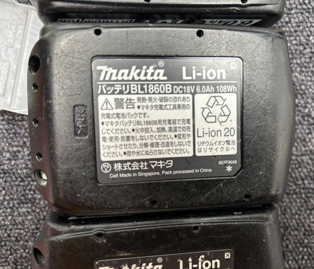 makita マキタ 18V 純正バッテリー6.0Ah Li-ion 1860B 充電不可ジャンクの画像6