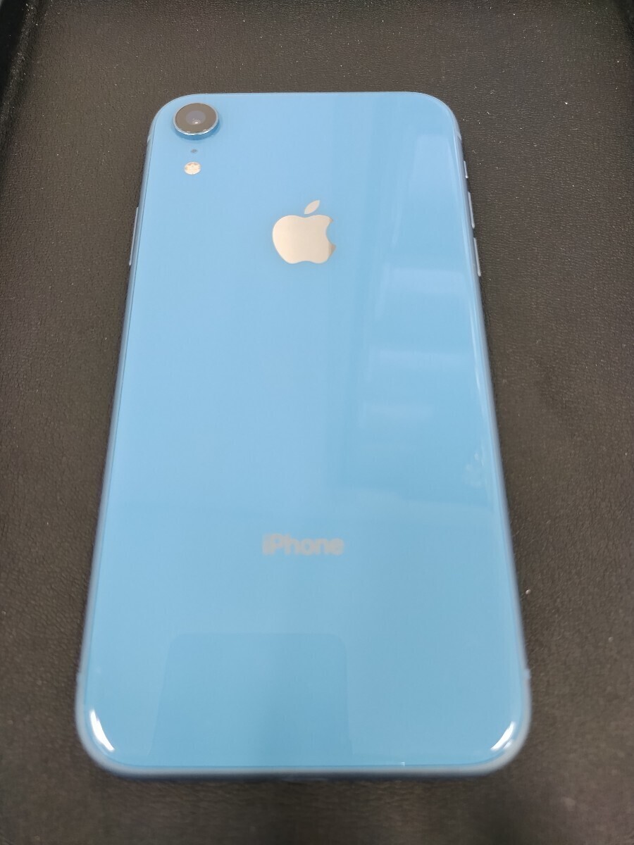 iPhoneXR 64GB SIMフリー 通信制限無し シムフリー 充電84% ブルー水色青の画像2