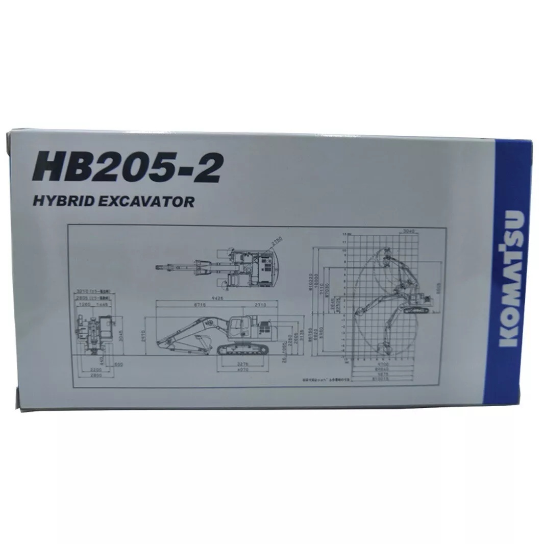 送料無料★1:50 KOMATSU HB205-2 Hybrid Excavator ショベル_画像3