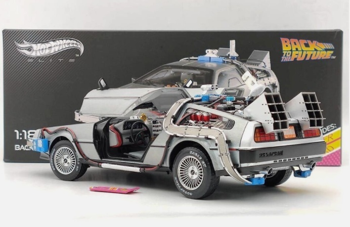 送料無料★ELITE 1/18 バック トゥ ザ フューチャー パート I デロリアン DeLorean Back To The Futureホットウィール _画像3