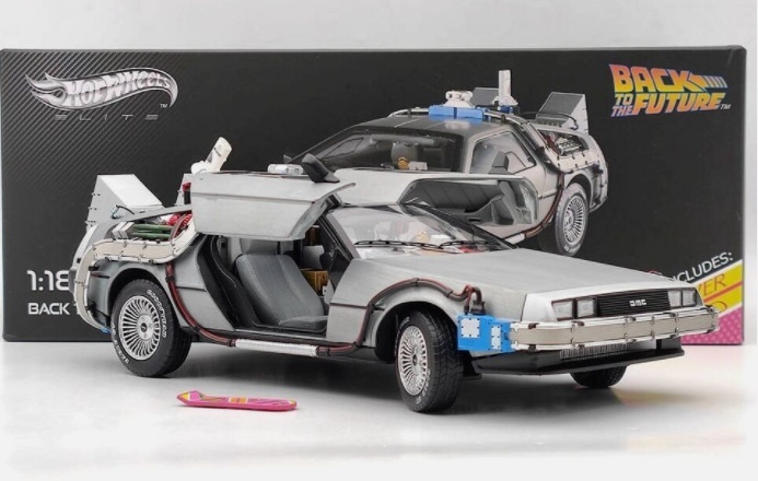 送料無料★ELITE 1/18 バック トゥ ザ フューチャー パート I デロリアン DeLorean Back To The Futureホットウィール _画像2