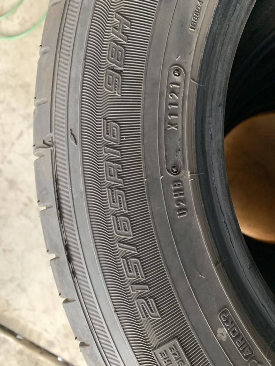 送料込み！215/65R16 GOOD YEAR EAGLE RVF 21年 6mm 中古タイヤ４本セット_画像4