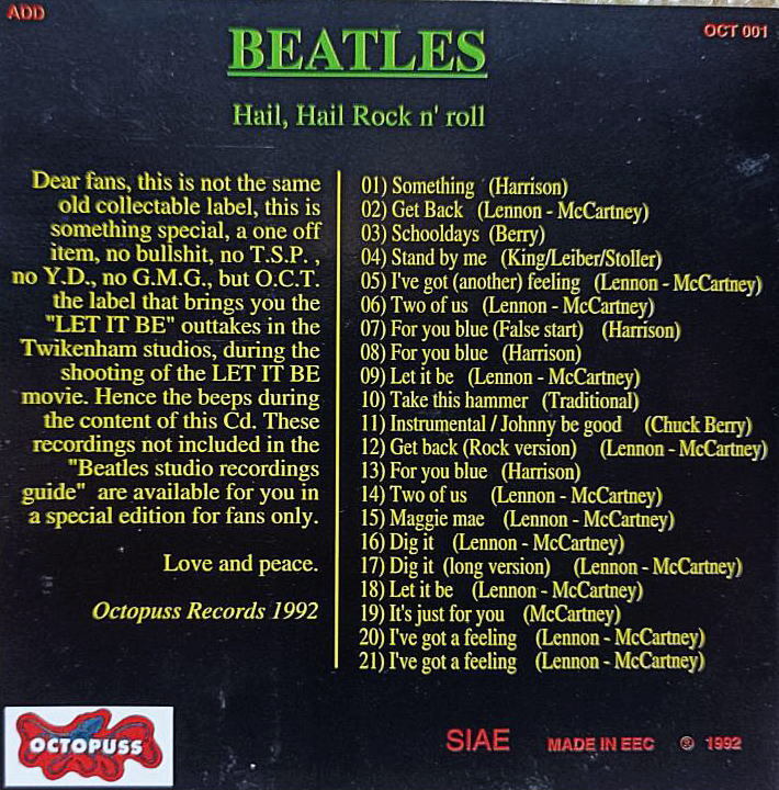 送料230円●CD4枚で ビートルズ Beatles いわゆる駅売りCD類 末期スタジオ・セッション音源集 Get Back Let It Beなどの画像3