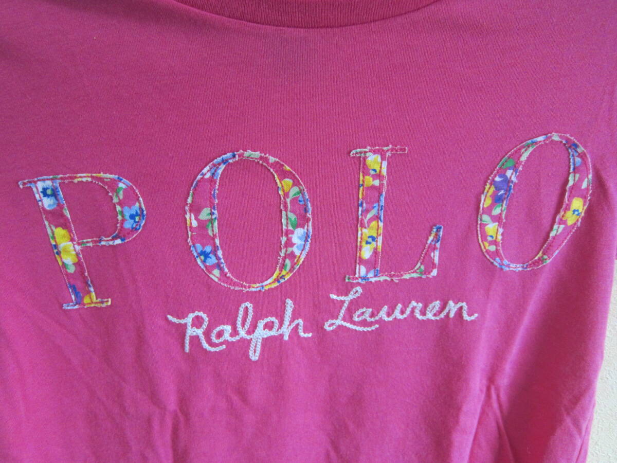 POLO RALPH LAUREN ポロ ラルフ ローレン サイズS 7 130cm Tシャツ カットソー トップス チュニック キッズ 女の子 タ1389_画像2