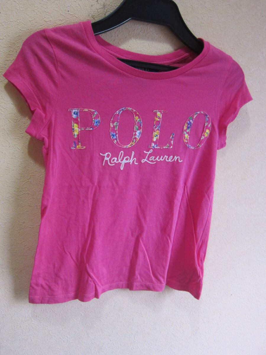 POLO RALPH LAUREN ポロ ラルフ ローレン サイズS 7 130cm Tシャツ カットソー トップス チュニック キッズ 女の子 タ1389_画像1