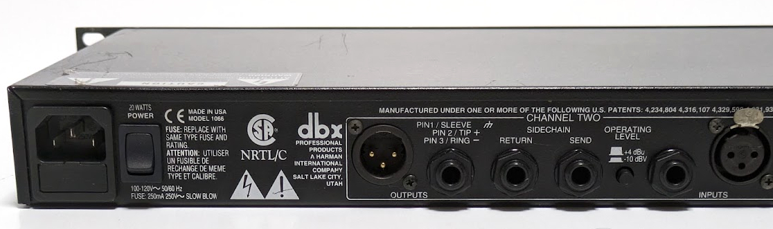 dbx 1066 компрессор ограничитель GATE 2ch MONO DUAL эффектор PROFESSIONAL PRODUCTS PA оборудование MADE IN USA ( контрольный номер :0333)