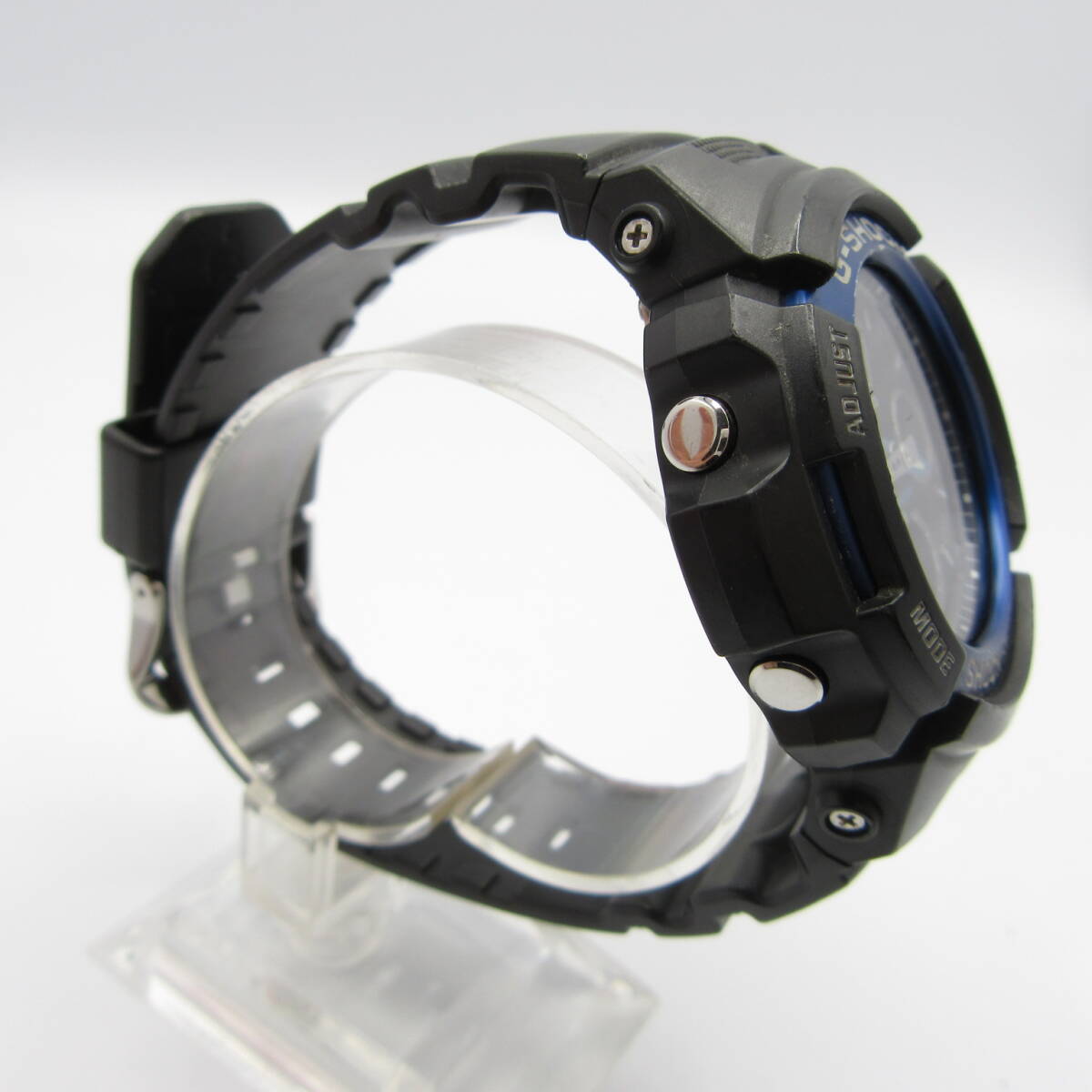 T1007☆CASIO G-SHOCK デジアナ AW-591【4778】AW-591-2AJF ブラック×ブルー カシオ Gショック 中古【時計】_画像3