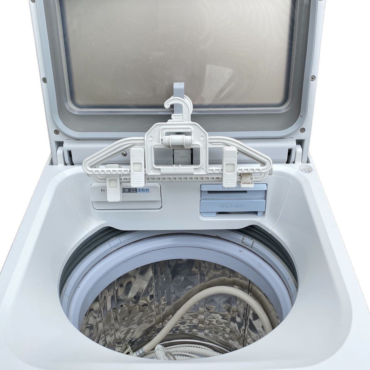 P♪ SHARP シャープ ES-PW8D-N 縦型洗濯乾燥機 洗濯8.0kg /乾燥4.5kg ヒーター乾燥 排気タイプ 上開き 付属品多数 直接引取歓迎さいたま市_画像4