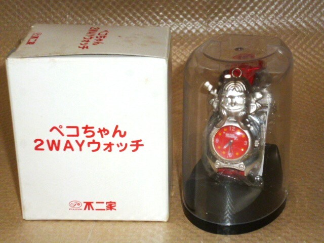  Fujiya Peko-chan 2way часы SEIKO Seiko производства наручные часы цепочка для ключей часы не использовался не продается 