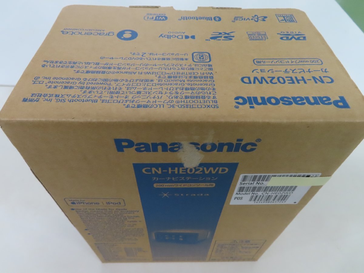 箱難未使用品 CN-HE02WD Panasonic ストラーダ 200mmワイドサイズ/Bluetooth/フルセグ/DVD/CD/SD/USB JAN:4549980657249の画像4