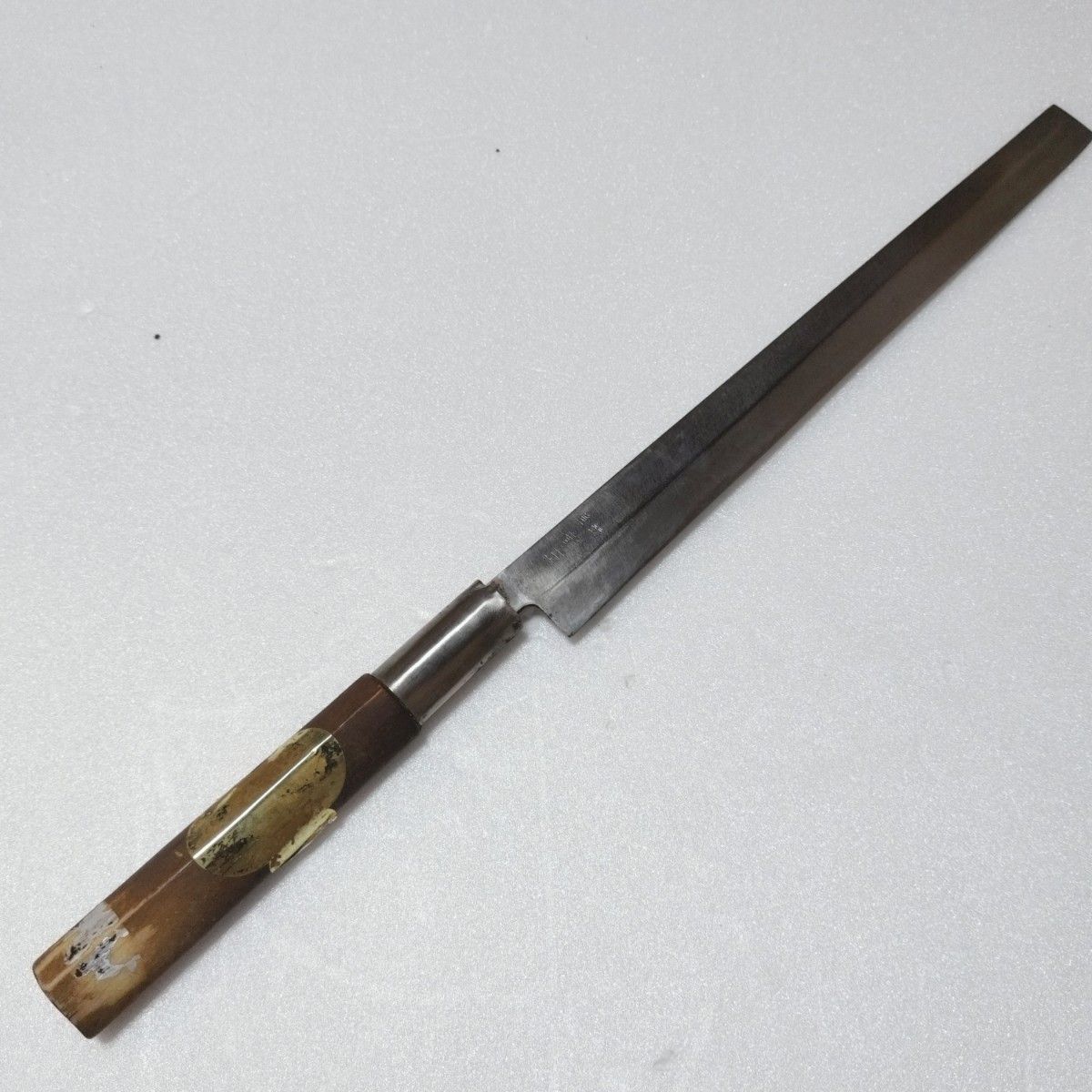 蛸引包丁 刃渡24cm 龍王 在銘 刺身包丁 片刃 和包丁 鋼 ハガネ 蛸引包丁 刃渡24cm 龍王 在銘 刺身包丁 片刃 和包丁 鋼 ハガネ