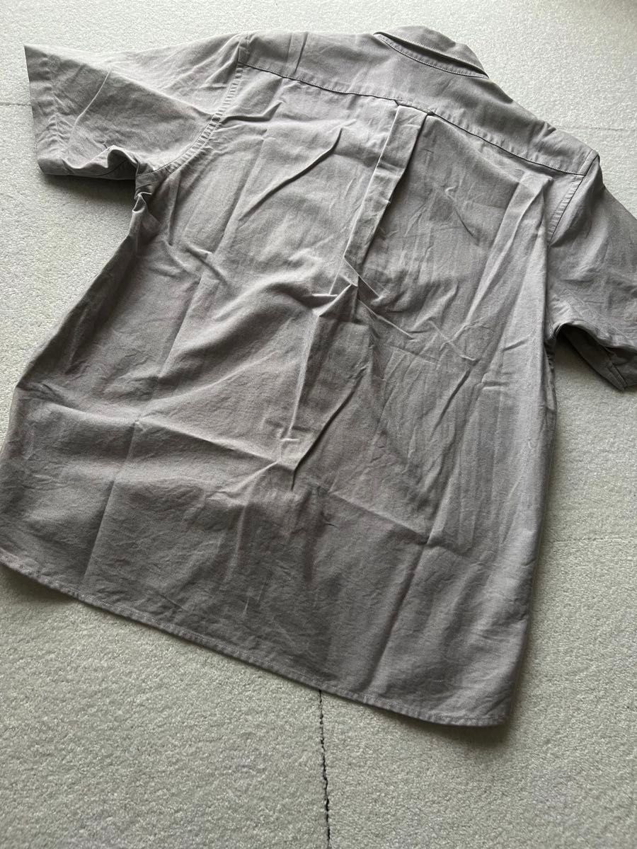 無印良品　メンズ　ワイシャツ Yシャツ 綿100% ボタン　半袖シャツ　S