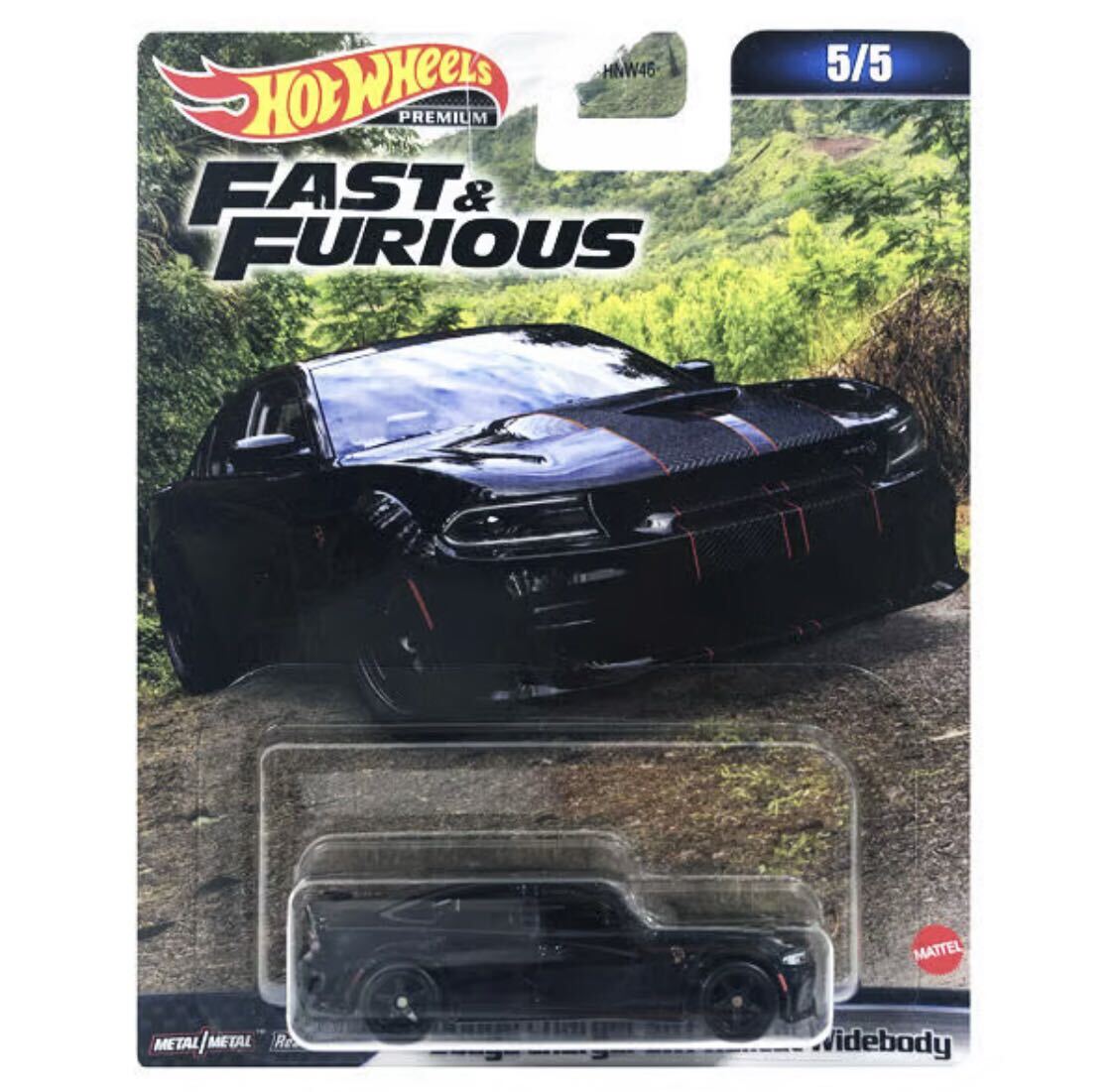 ホットウィール 2023 ダッジ・チャージャー SRT ヘルキャット ワイドボディ ブラック HotWheels ワイルドスピード FAST ＆ FURIOUSの画像1