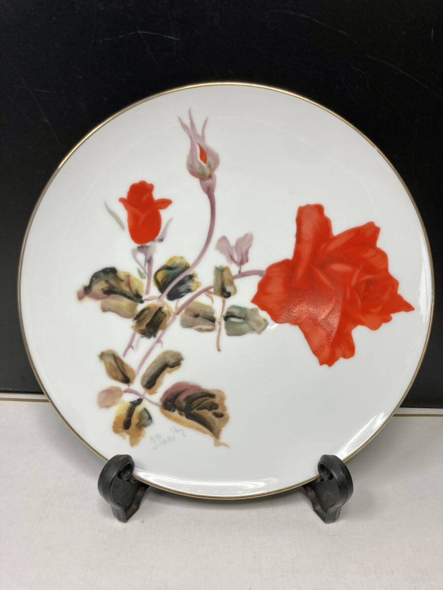 Noritake ノリタケ 井上武 薔薇 バラ 飾り皿_画像1