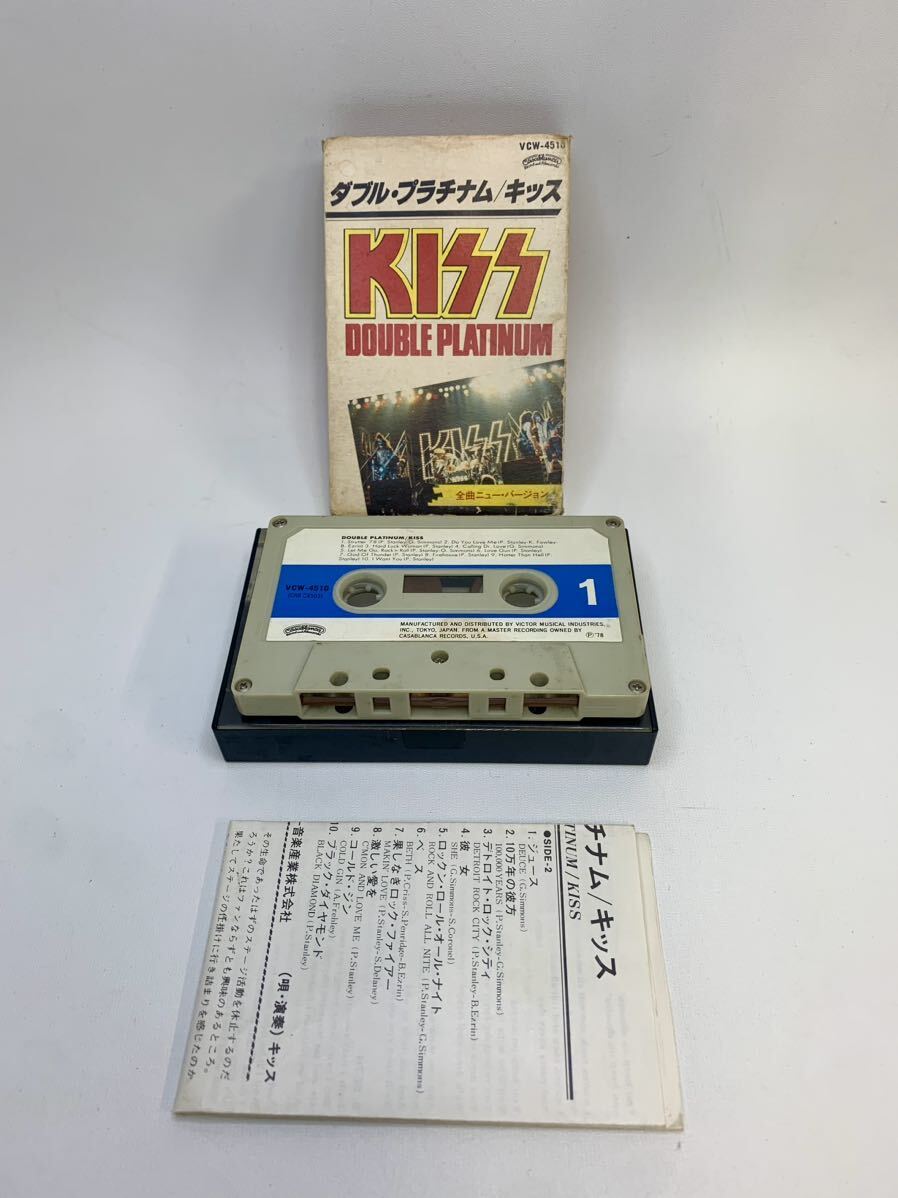 tar184[ первая версия jacket ]1978 год kis двойной * платина KISS DOUBLE PLATINUM VCW-4510 кассетная лента редкий 