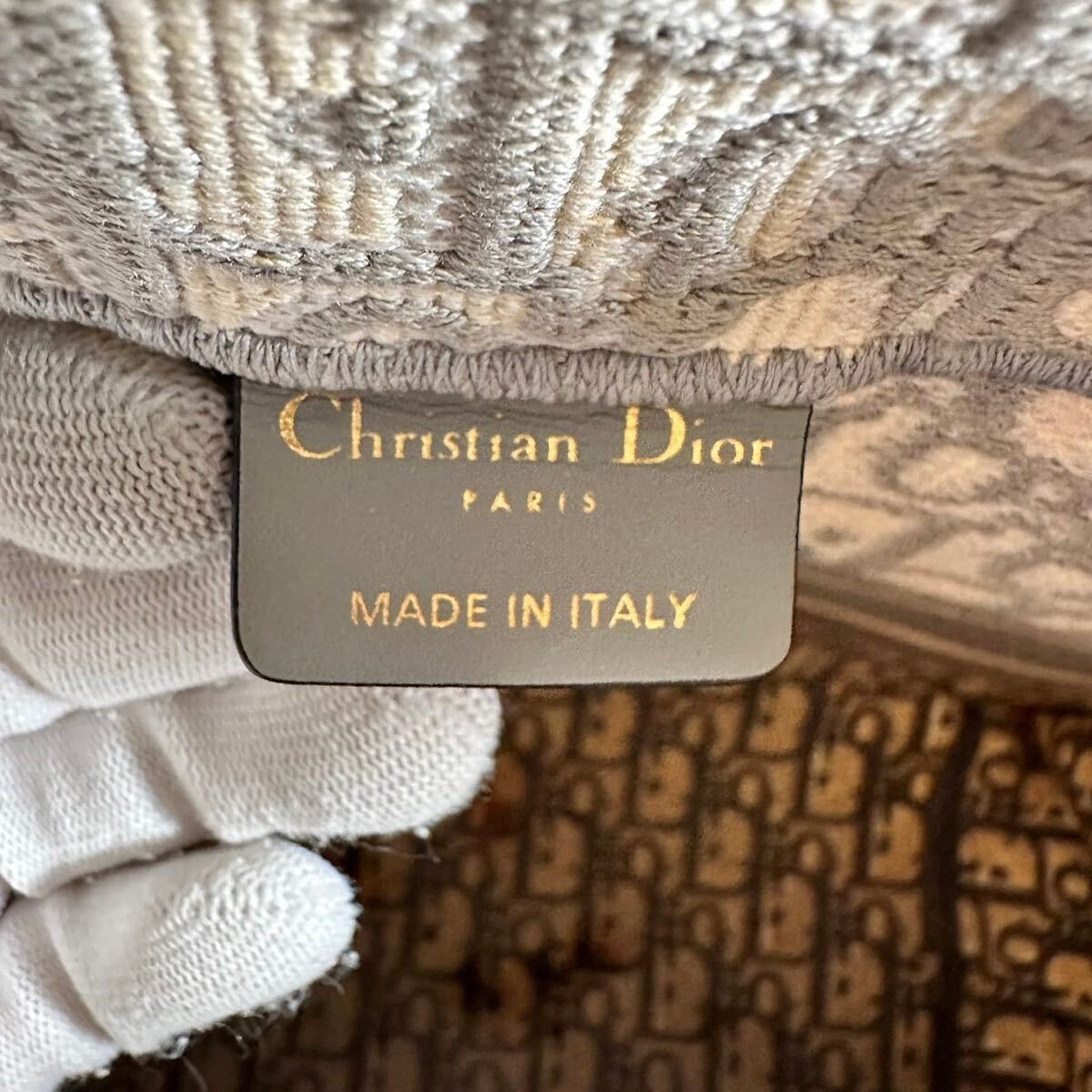  распродажа Christian Dior Dior книжка большая сумка Toro ta- парусина большая сумка 