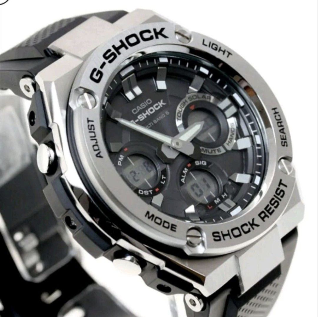 [カシオ] 新品 未開封 腕時計 ジーショック G-STEEL 電波ソーラー  ブラック G-SHOCK CASIO Gスチール