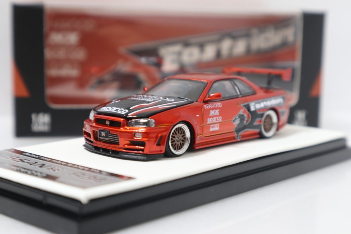 TM 1/64 日産 スカイライン GT-R R34 NFS TIME MICRO Need For Speed タイムマイクロ ボンネット開閉_画像1