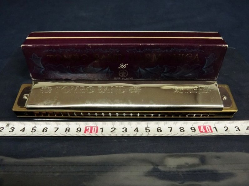 L6525 б/у товар TOMBO BAND губная гармоника 26 MADE IN JAPAN музыкальные инструменты бумага коробка 