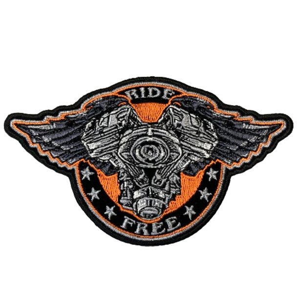 【HOT LEATHERS】ホットレザーズ 「RIDE FREE」　ライドフリー　刺繍パッチ　バイカー　ワッペン_画像1