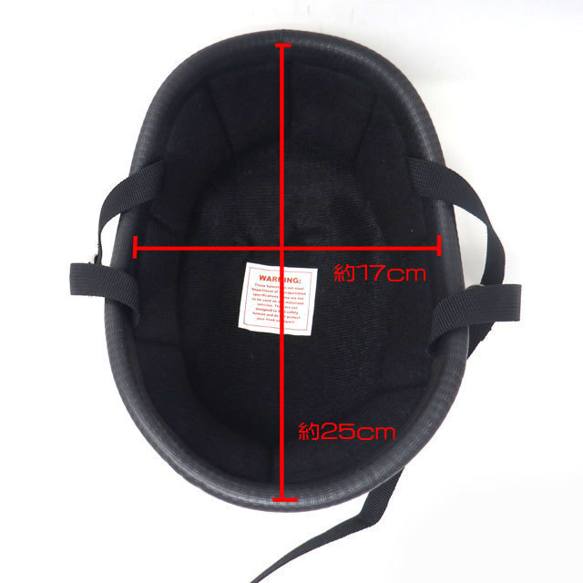 装飾用ハーフヘルメット　タイプ：ダックテール　HA-24－マットブラック－サイズXL_画像7