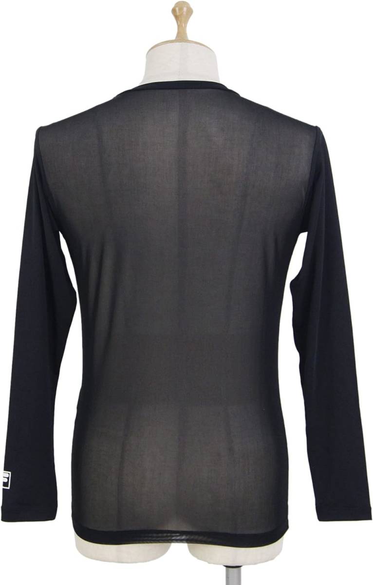 新品 フィラ ゴルフ インナーシャツ アンダーシャツ Lサイズ 黒 ブラック 743-982 吸汗速乾 UVカット 接触冷感 メッシュ地 税込4,620円の画像2