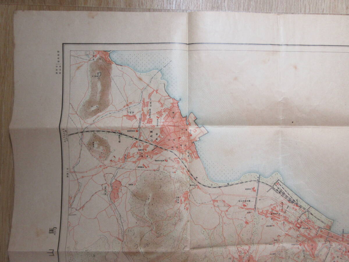 7)戦前　朝鮮　古地図『馬山　１/１０，０００　地形図　朝鮮総督府陸地測量部　大正６年　約５７×６６ｃｍ』_画像3