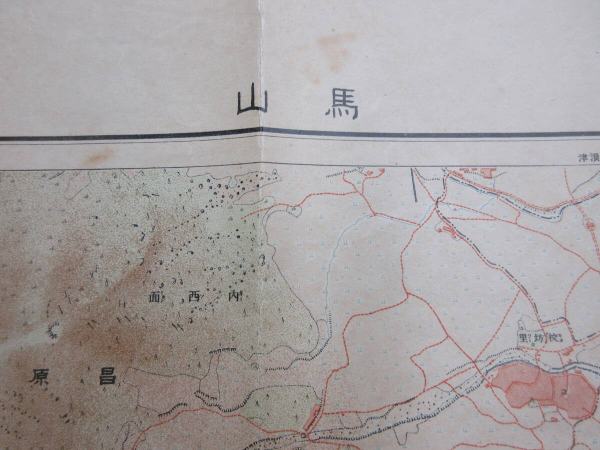 7) war front morning . old map [ horse mountain 1/10,000 topographic map morning . total . prefecture land ground measurement part Taisho 6 year approximately 57×66cm]