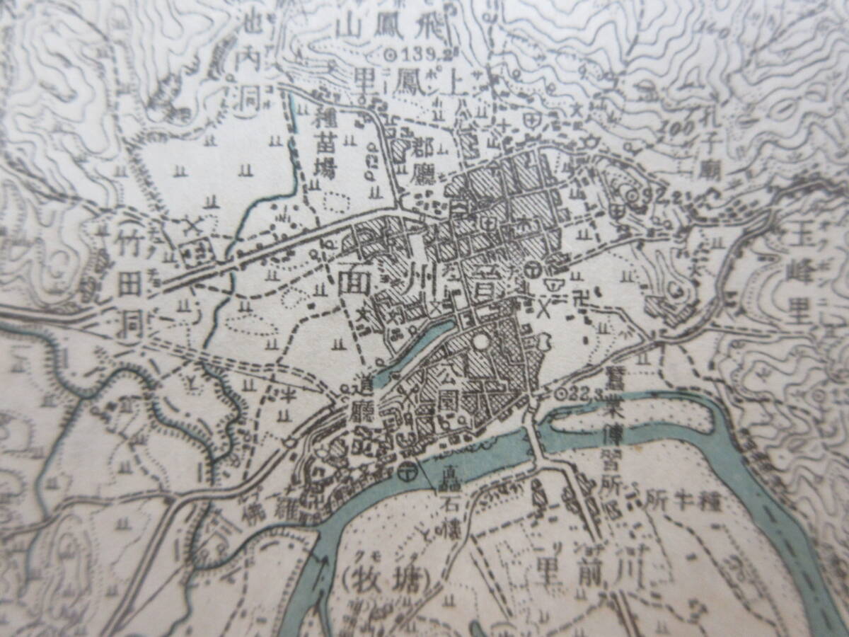 8) битва передний утро . старая карта [..1/50,000 топографическая карта утро . общий . префектура суша земля измерение часть Taisho 7 год примерно 58×46cm]
