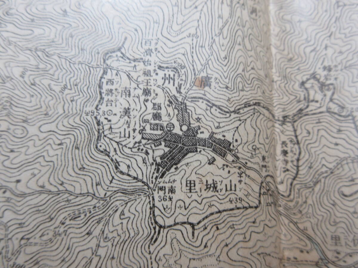 17)戦前　朝鮮　古地図『広州　１/５０，０００　地形図　朝鮮総督府陸地測量部　大正７年　約５８×４６ｃｍ』_画像8