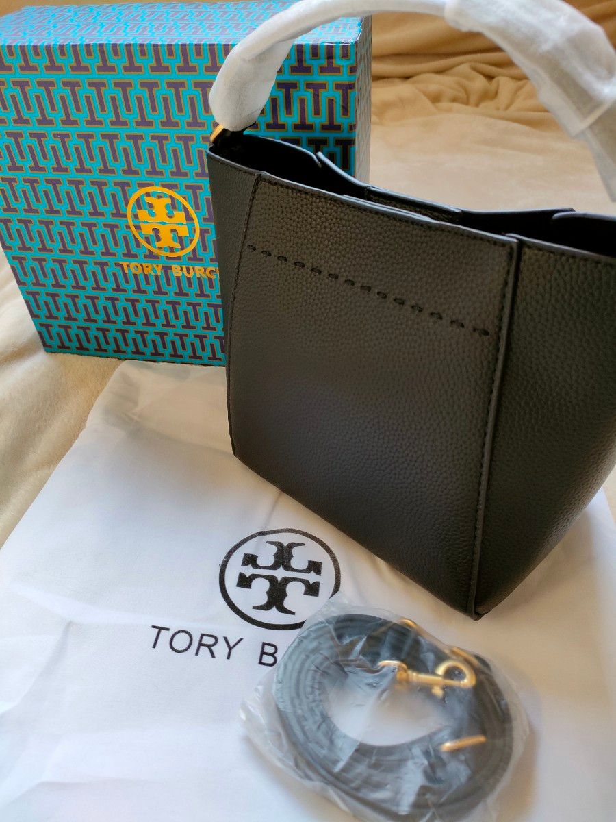 【未使用品】TORY BURCH マックグロースモール 2way バケットバッグ ブラック