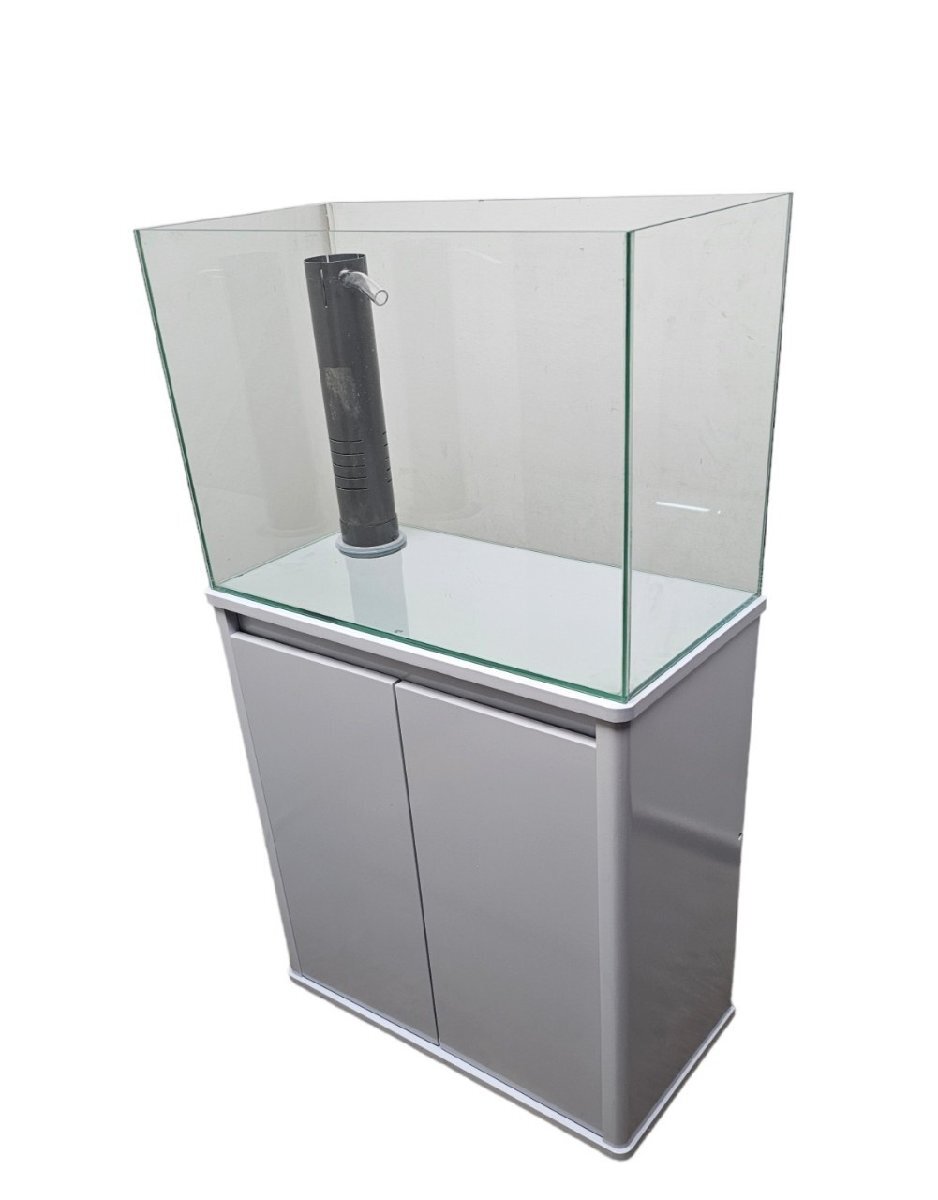 * taking over warm welcome * 60. overflow all glass aquarium 3 point set { aquarium size : width 60.× depth 30.× height 40.} aquarium * tank stand *...na