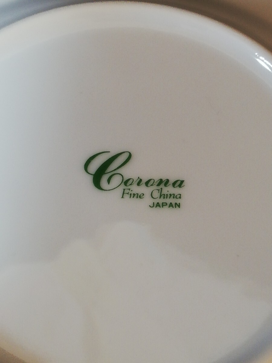 Corona Fine China JAPAN お皿 4客 花柄 洋食器 金彩 食器_画像4