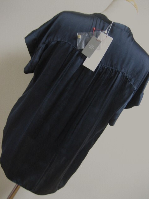  новый товар 38*9 номер * Area Free * темно синий свободно * атлас блуза ** обычная цена 1.3 десять тысяч иен * дешевый быстрое решение 