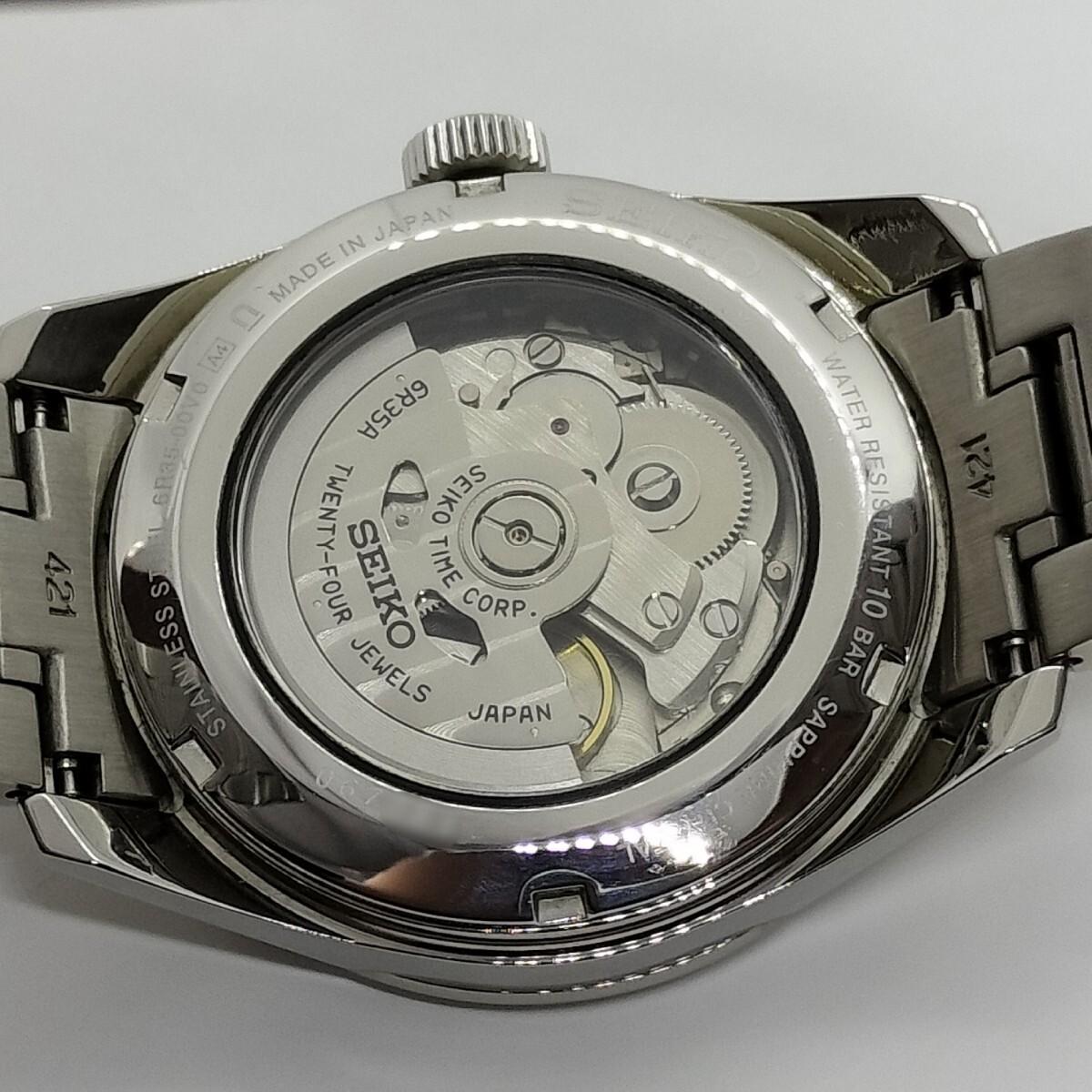 【美品】SEIKOセイコーPRESAGEプレザージュSARX075白練 箱保付きメンズ腕時計