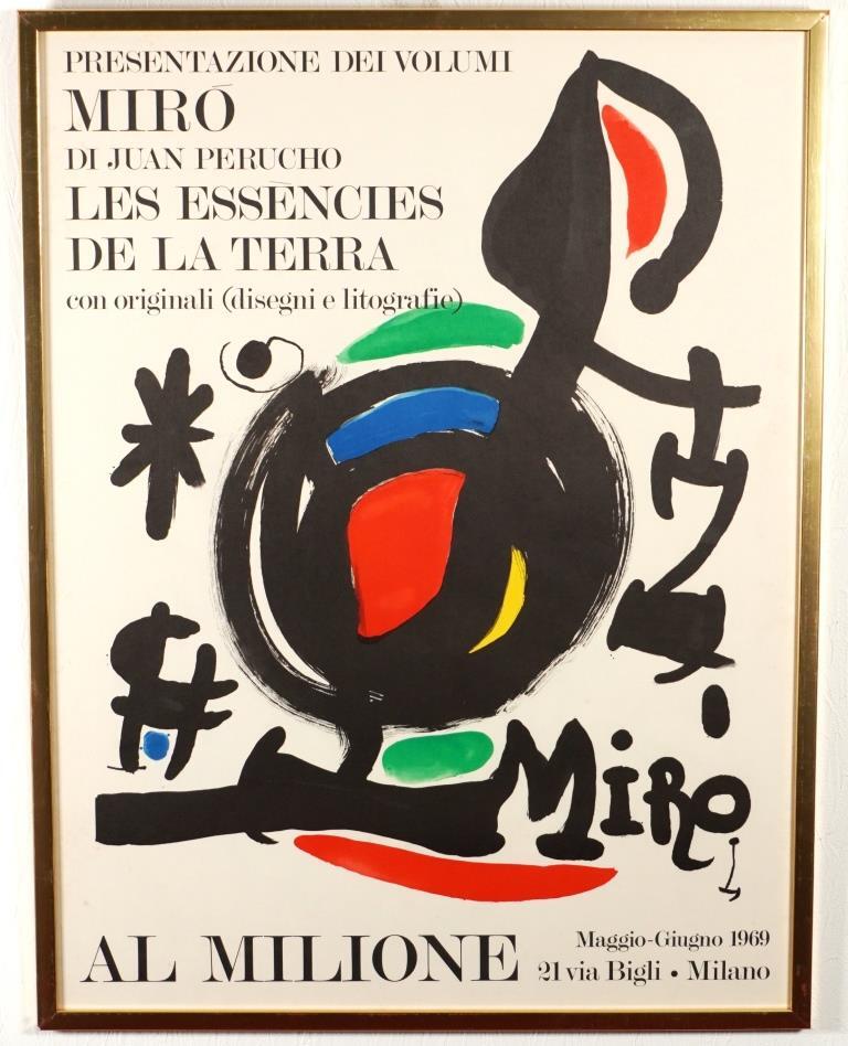 ジョアン・ミロ『AL MILIONE 音符』◆リトグラフ◆版上サイン有◆スペイン巨匠！大型！人気！額装_画像1