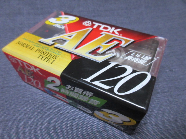 TDK　カセットテープ　 AE 120 ノーマルポジション TYPEⅠ　３PACK　１２０分_画像1