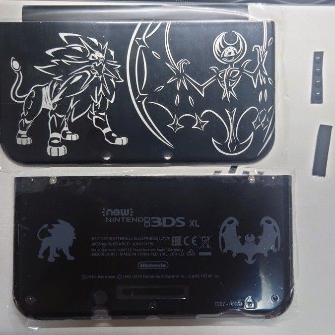 new 3ds LL (XL海外版) ルナアーラ ソルガレオ 外装 カバー シェル Nintendo 任天堂
