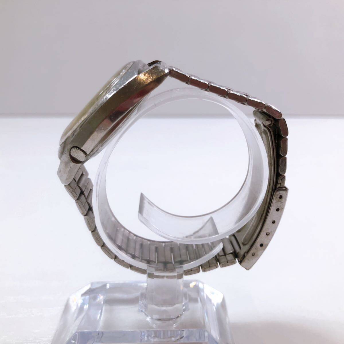 176【中古】SEIKO 5 セイコー ファイブ メンズ腕時計 5126-7000 自動巻き デイデイト シルバー ヴィンテージ 動作確認済み 現状品の画像3