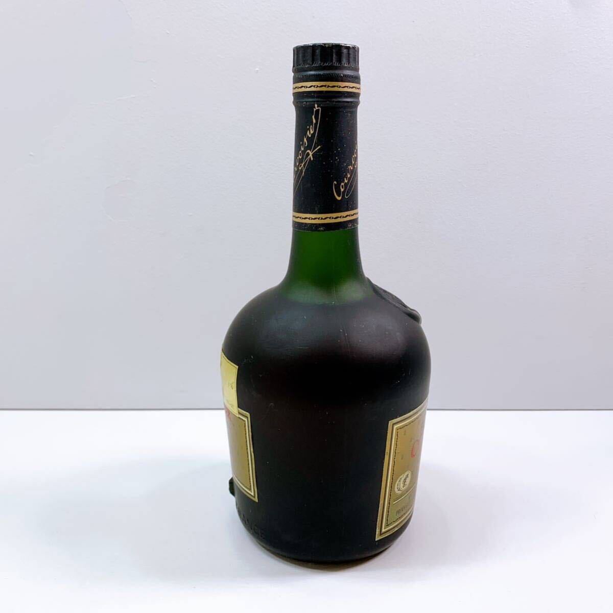 108【未開栓】COURVOISIER VSOP COGNAC 700ml 40％ クルボアジェ コニャック グリーンボトル 特級 ブランデー 古酒 現状品_画像2