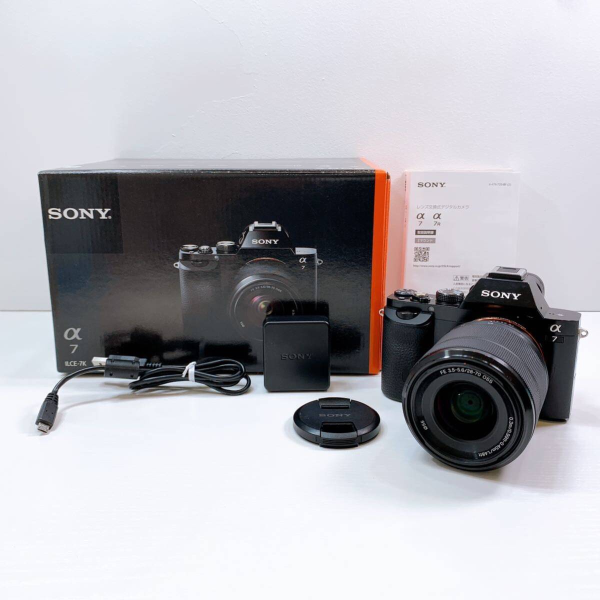 187【中古】SONY α7 ILCE-7K / SEL2870 FE 3.5-5.6/28-70 OSS ソニー ミラーレス デジタル 一眼カメラ 箱付き 通電確認済み 現状品_画像1