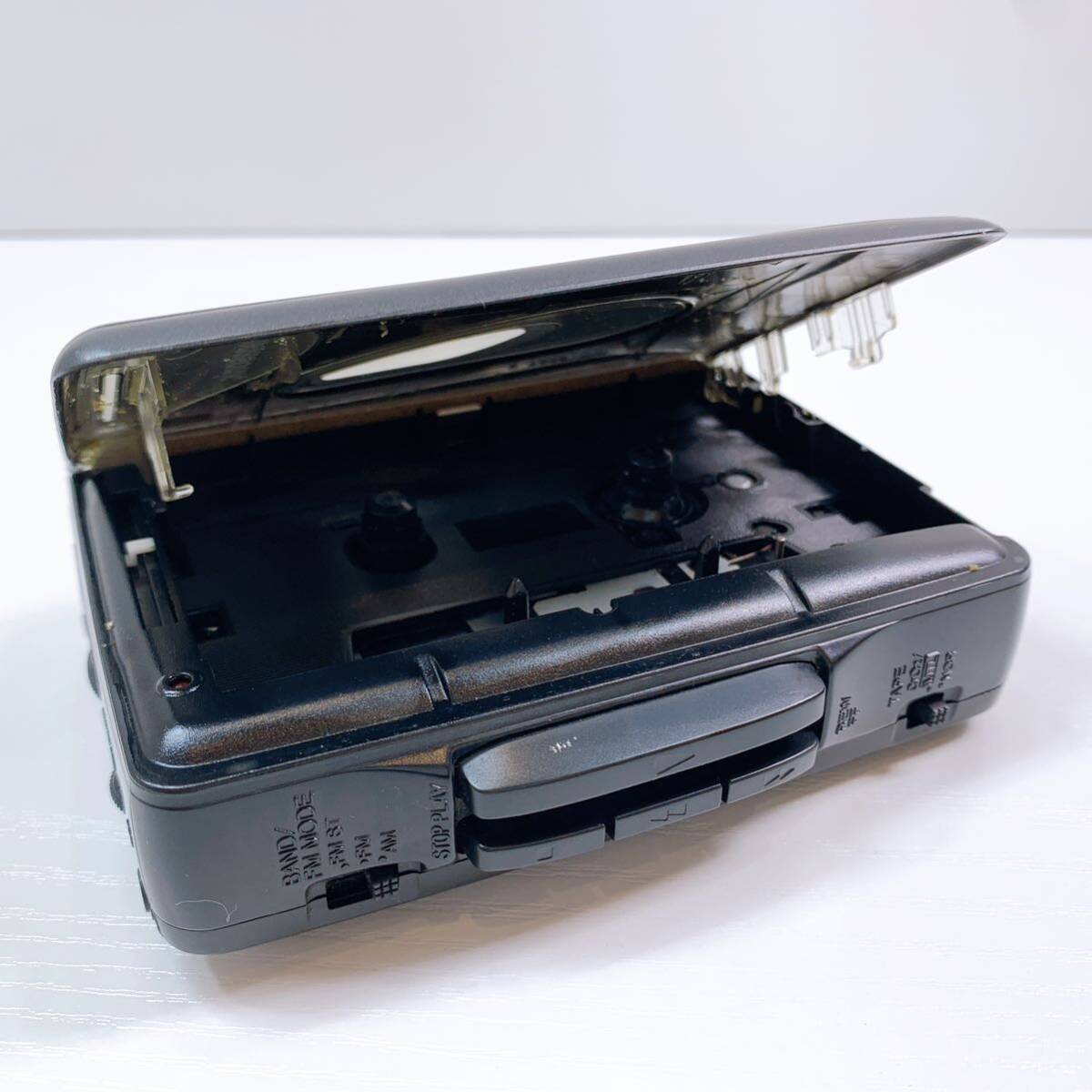 122[ used ]Panasonic FM/AM tuner built-in portable stereo radio cassette player RQ-V35 operation not yet verification Junk present condition goods 