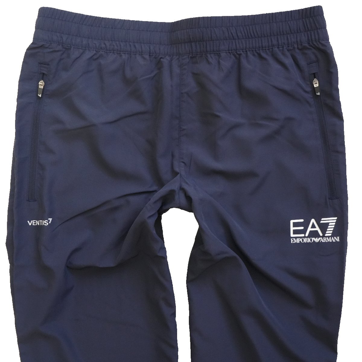 2024* newest * Emporio Armani EA7* super-convenience setup Logo nylon blouson to Lux -tsu pants Tec series XL navy blue *EMPORIO ARMANI