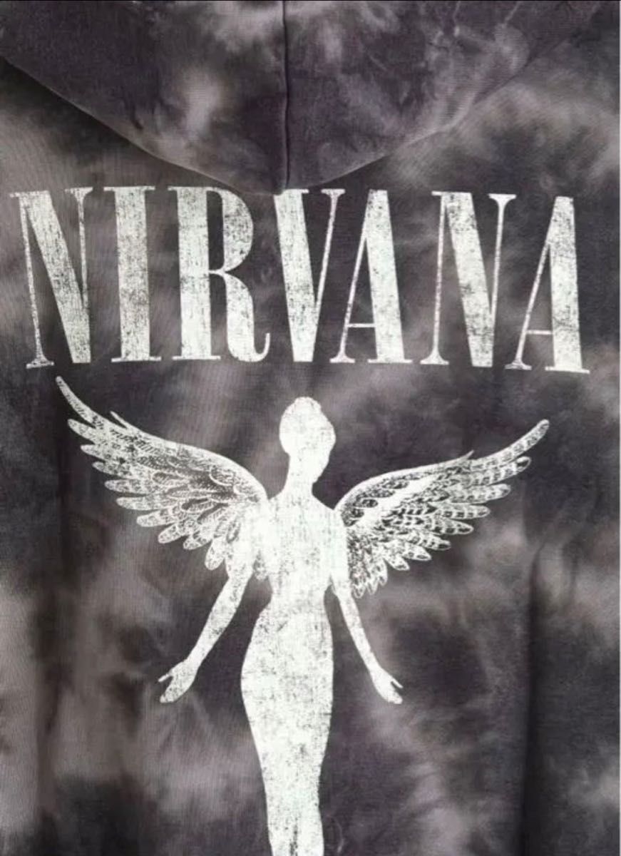 H&M NIRVANA ニルヴァーナ ニルバーナ パーカー ビンテージ加工 カートコバーン kurt cobain 古着 グランジ