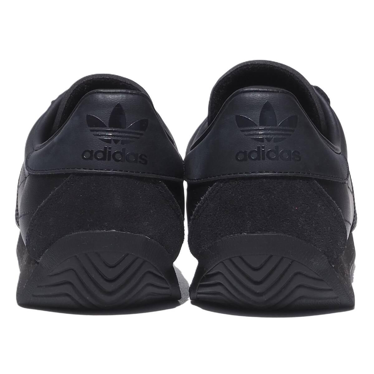 美品!! US 10 / 28cm 日本企画 20年製 adidas カントリー COUNTRY OG 黒x黒 レザー 天然皮革レザー トリプルブラック_画像4